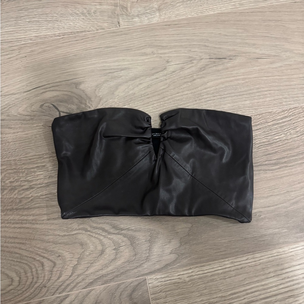 Zara leather top